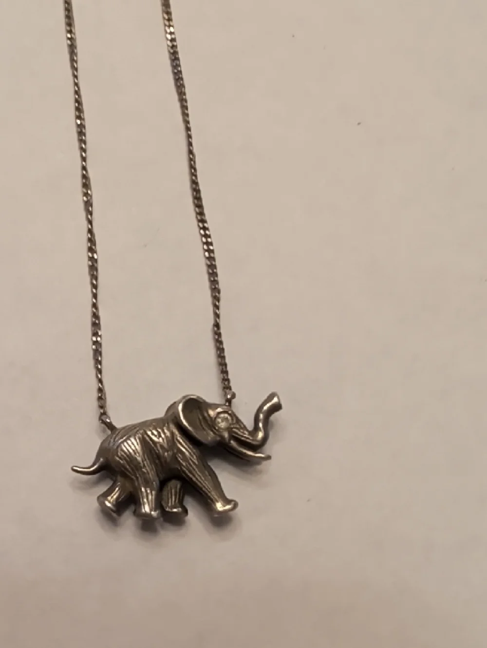 Sterling Silver Elephant Pendant Necklace